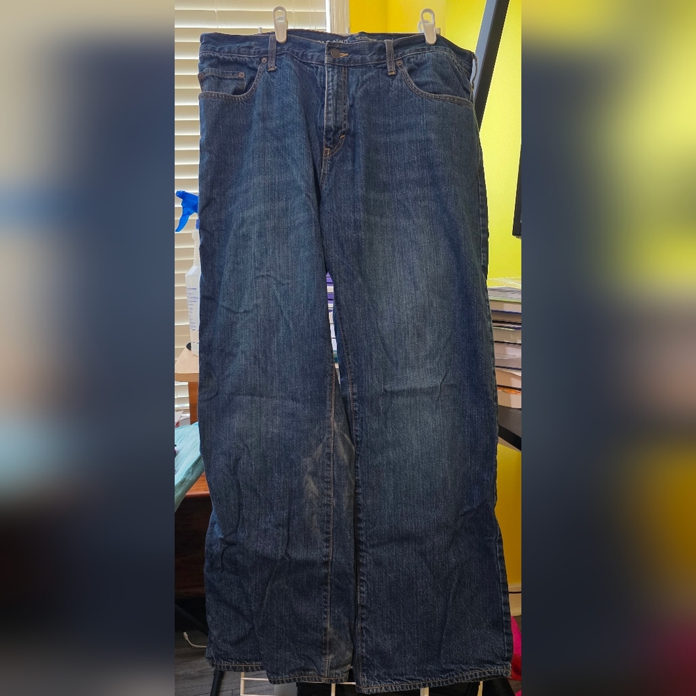 Old Navy Men's Dark Blue Relaxed Jeans